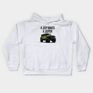 The cloth makes the man, a jeep makes a jeeper! Kids Hoodie